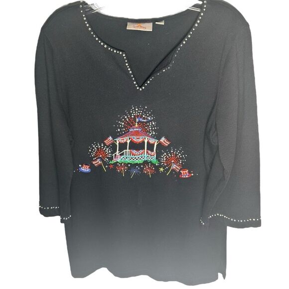 Cracker factory size medium, three-quarter sleeve patriot 100% cotton sihirt, - Picture 2 of 8